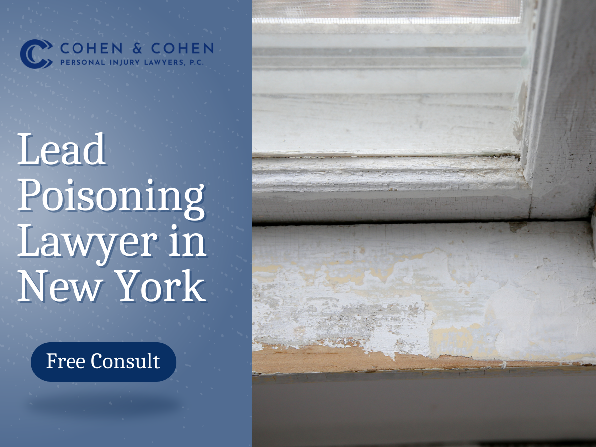 window sill in New York with peeling lead paint - New York Lead Poisoning Lawyer