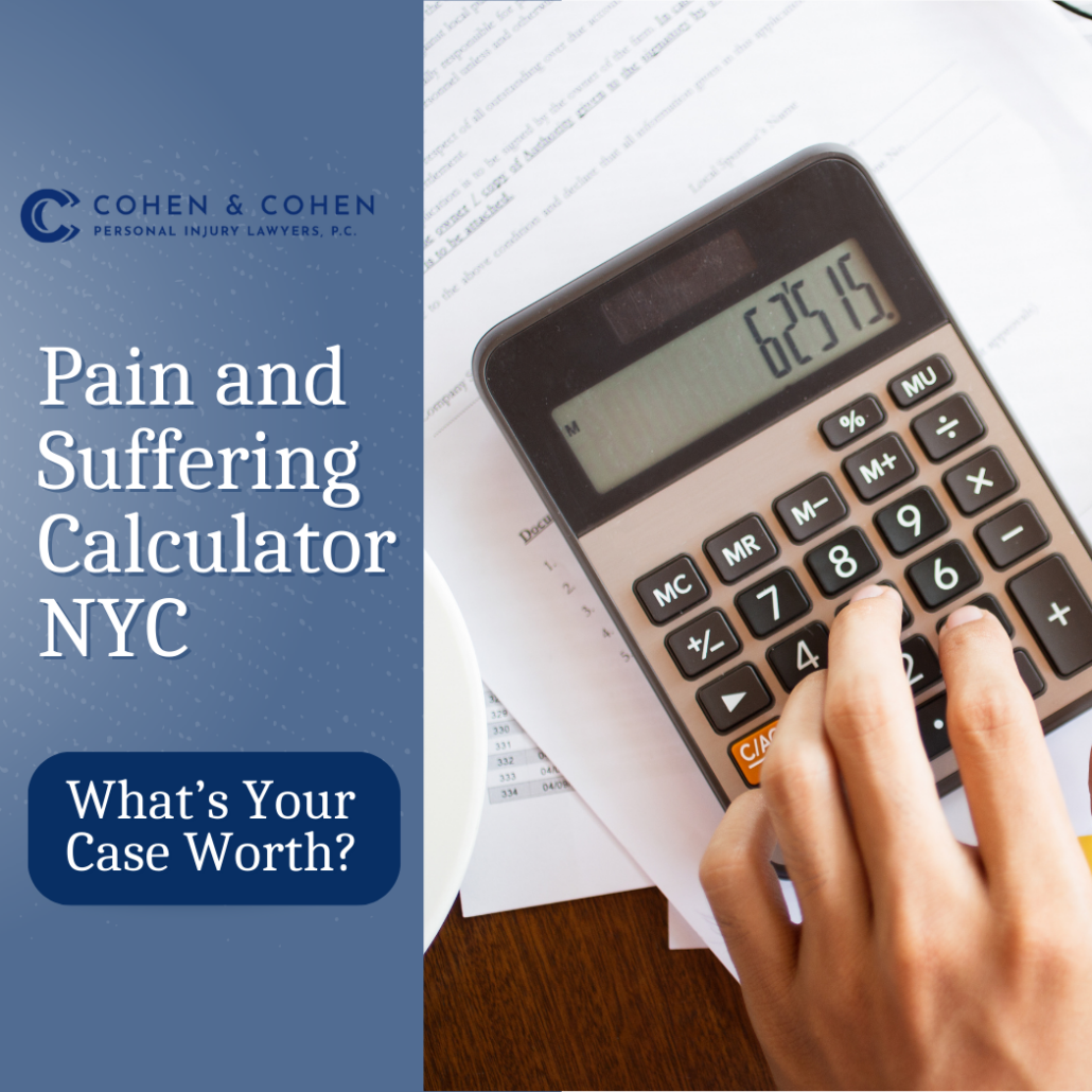 pain and suffering calculator car accident settlements NYC